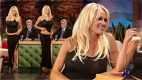 Pic: Pamela Anderson in The Tonight Show with Jay Leno
