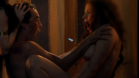 Pic: Lucy Lawless in Spartacus: Gods of the Arena