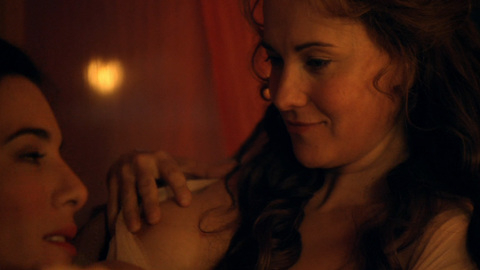 Pic: Lucy Lawless in Spartacus: Gods of the Arena