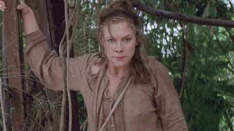 Pic: Kathleen Turner in Romancing the Stone
