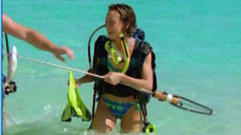 Pic: Kristen Swieconek in The Paradise Virus