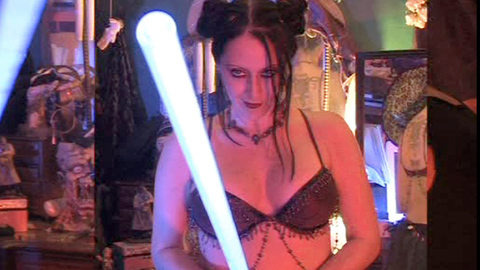 Pic: April Monique Burril in The Chainsaw Sally Show