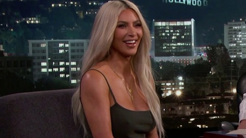 Pic: Kim Kardashian in Jimmy Kimmel Live!
