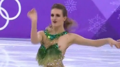 Pic: Gabriella Papadakis in PyeongChang 2018 Olympic Winter Games