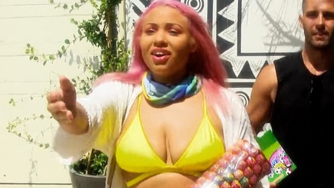 Pic: Gabi Andrews in Lindsay Lohan's Beach Club