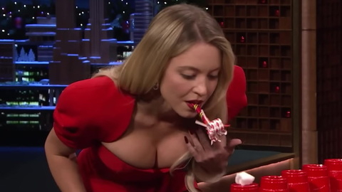 Pic: Sydney Sweeney in The Tonight Show Starring Jimmy Fallon