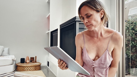 Pic: Radha Mitchell in Life Upside Down (2023)