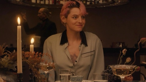 Pic: Emma Corrin in A Murder at the End of the World