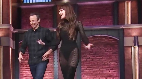 Pic: Dakota Johnson in Late Night with Seth Meyers