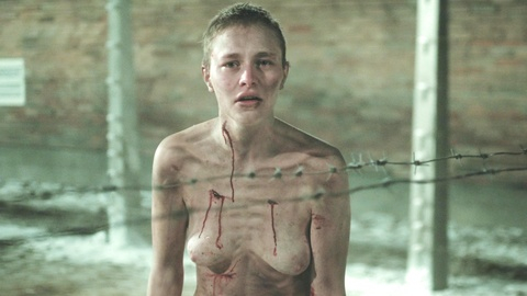 Pic: Eva Oľhová in The Tattooist of Auschwitz