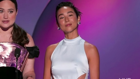 Pic: Greta Lee in The Emmy Awards