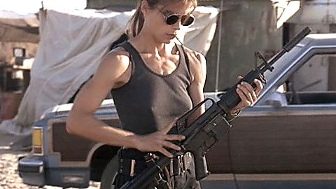 Pic: Linda Hamilton in Terminator 2 (1991)