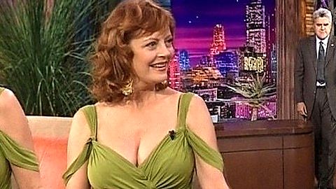 Pic: Susan Sarandon in The Tonight Show with Jay Leno (1992)