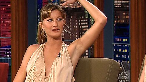 Pic: Gisele Bundchen in The Tonight Show with Jay Leno (1992)