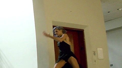 Pic: Eliza Coupe in Future Man (2017)