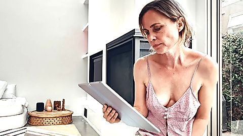 Pic: Radha Mitchell in Life Upside Down (2023)