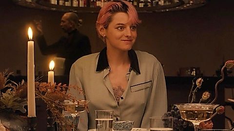Pic: Emma Corrin in A Murder at the End of the World (2023)