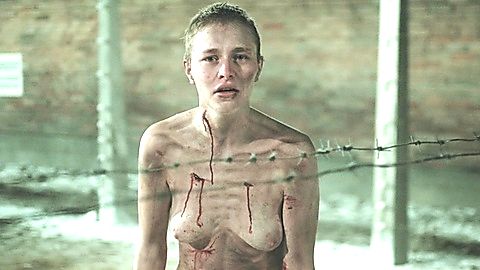 Pic: Eva Oľhová in The Tattooist of Auschwitz (2024)